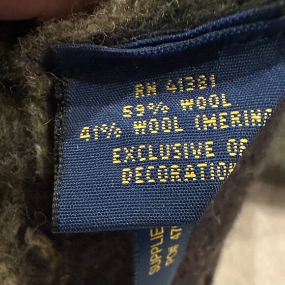 NEW $265 Polo Ralph Lauren Wool Merino Camo Leather Patch J Crew Sweater M NWOT - Picture 6 of 7